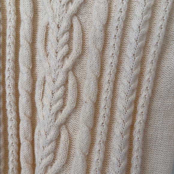 Cream Cable Knit Sweater Dress - Picture 4 of 4